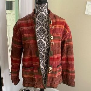 Flashback • Stripe Tapestry Buttoned Jacket